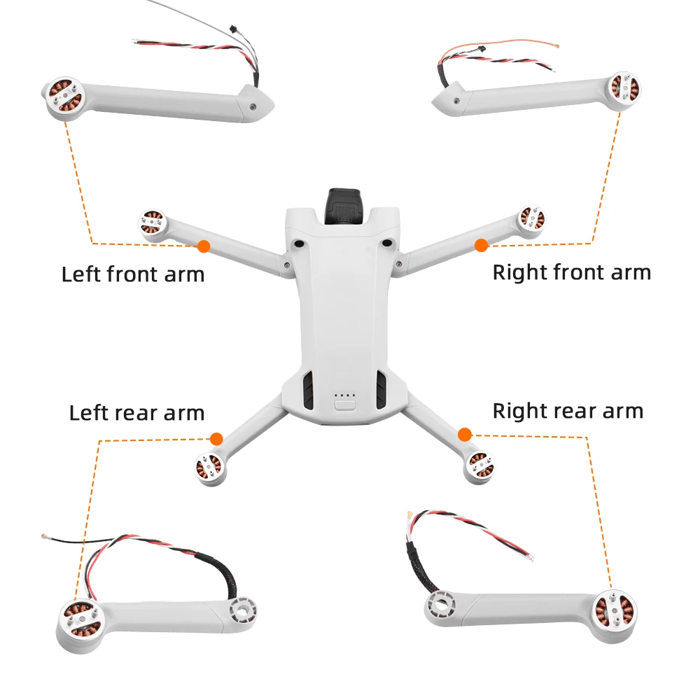 

Repair Arm for DJI Mini 3 Pro Drone Replaceable Front/Rear/Left/Right Motor Arm Spare Parts for Mini 3 Easy Install Accessories