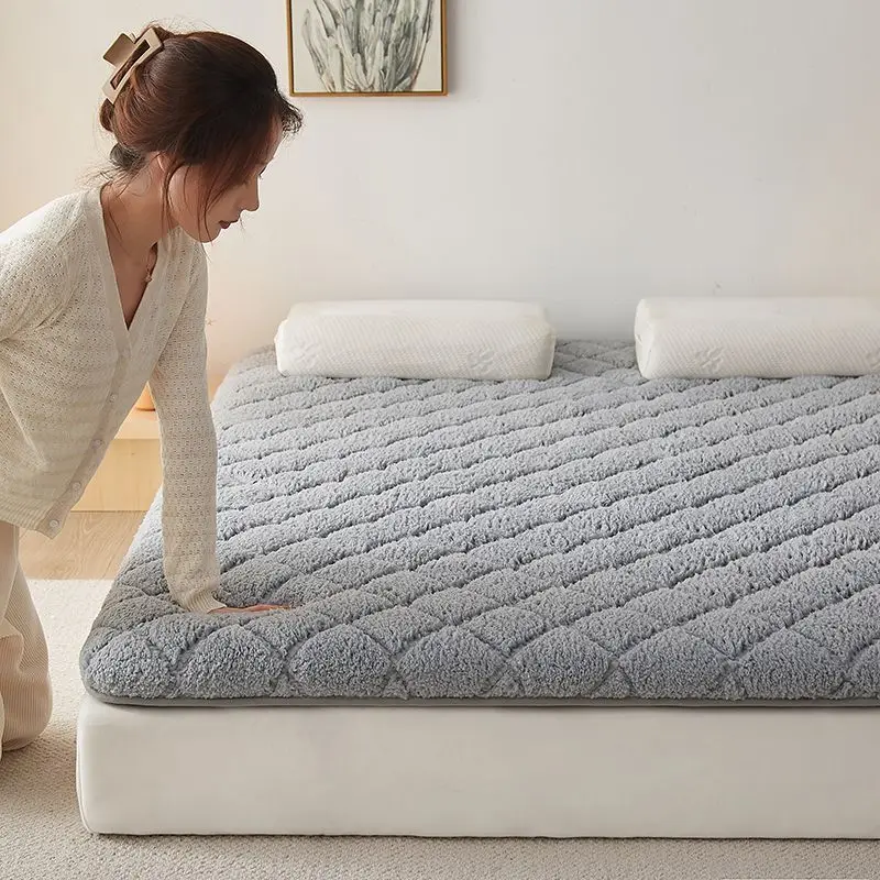 

Thickened Warm Berber Fleece Mattress Cushion Home Cushion Winter Sponge Cushion Tatami Student Dormitory Single