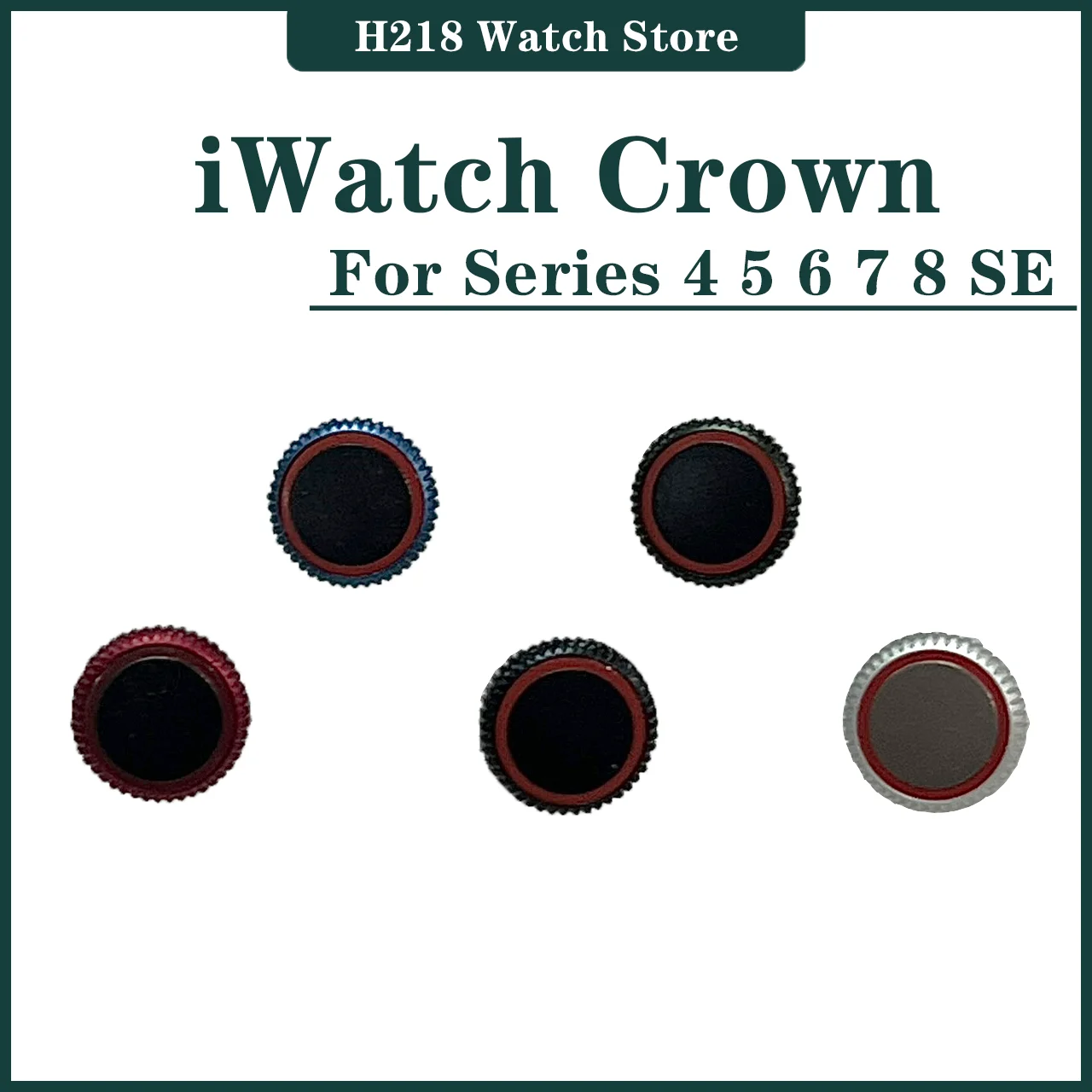 10 шт. боковая роликовая Кнопка цифровая корона для Apple Watch Series 2 3 4 5 SE 38 мм 42 40 44