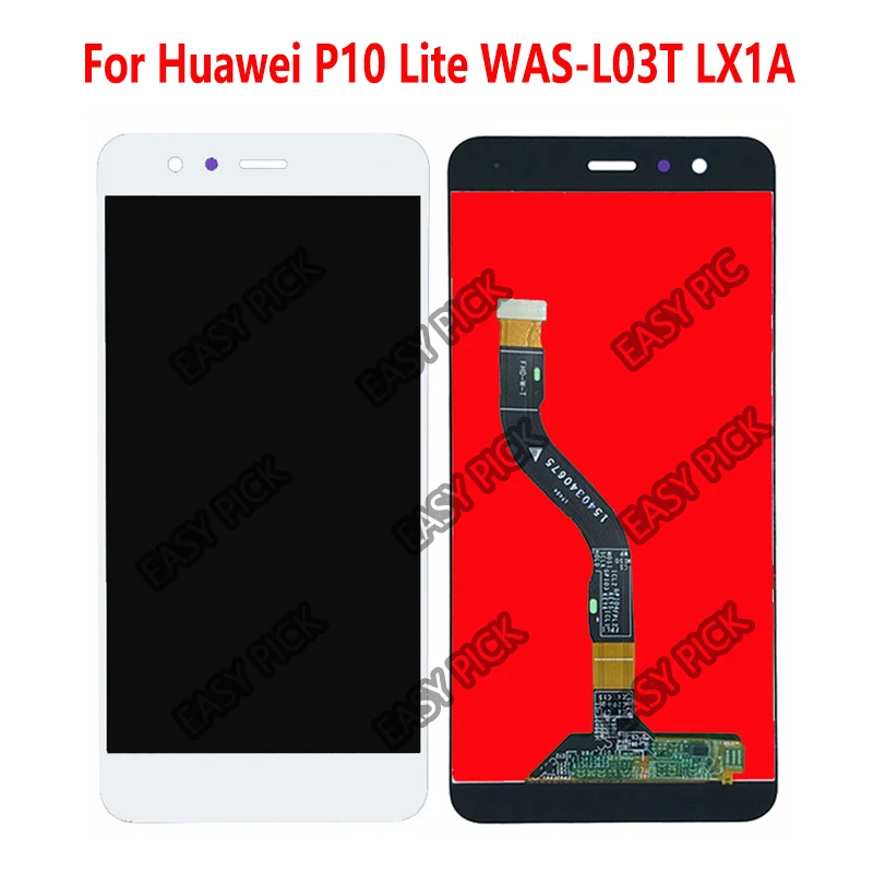 Для Huawei P10 Lite WAS-L03T LX1A LX2 LX2J LX3 WAS-LX1 ЖК-дисплей сенсорный экран дигитайзер сборка для