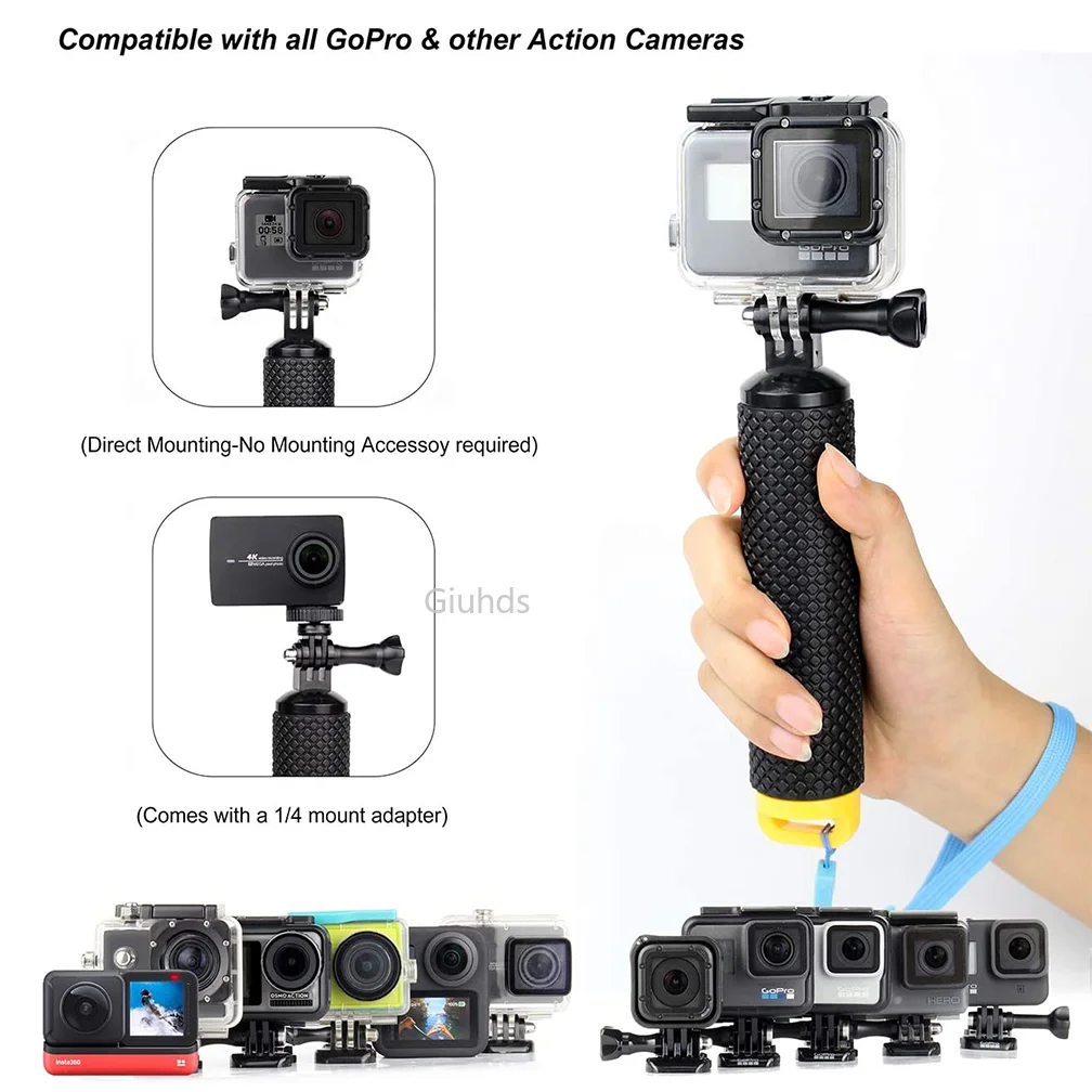 Плавающий плавучий стержень для экшн-камеры Gopro Hero 10 9 8 7 6 5 4 3 Xiaomi Yi 4K SJ4000 |