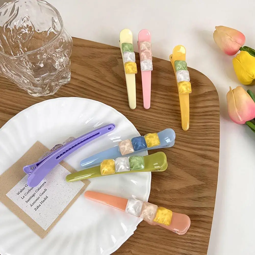 

Acrylic Hair Clips Temperament Korean Hairpins Duckbill Clips Hair Styling Clip Women Barrettes For Girls