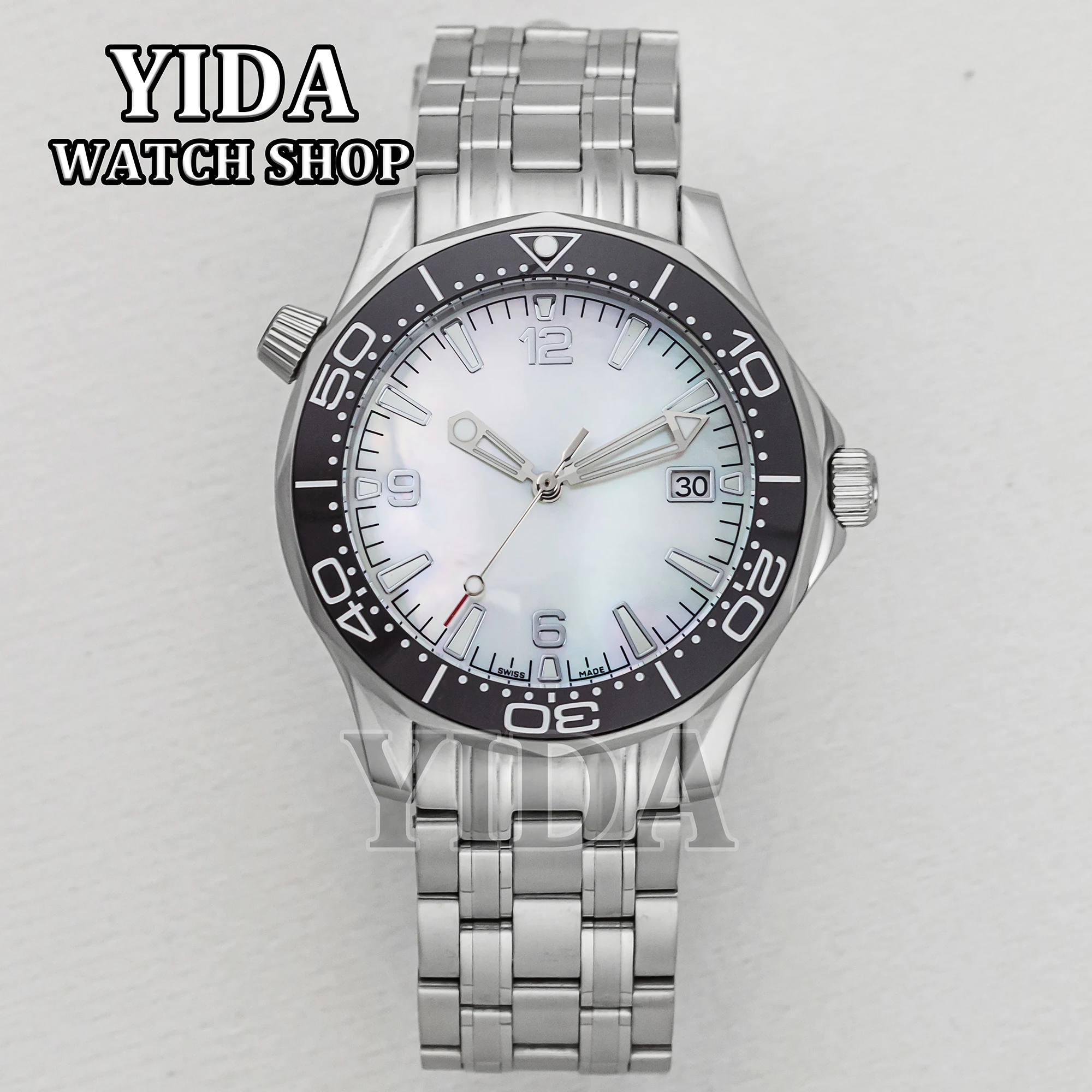 Корпус для набора часов 41 мм NH35 зеленые стрелки Luminos из нержавеющей стали 31