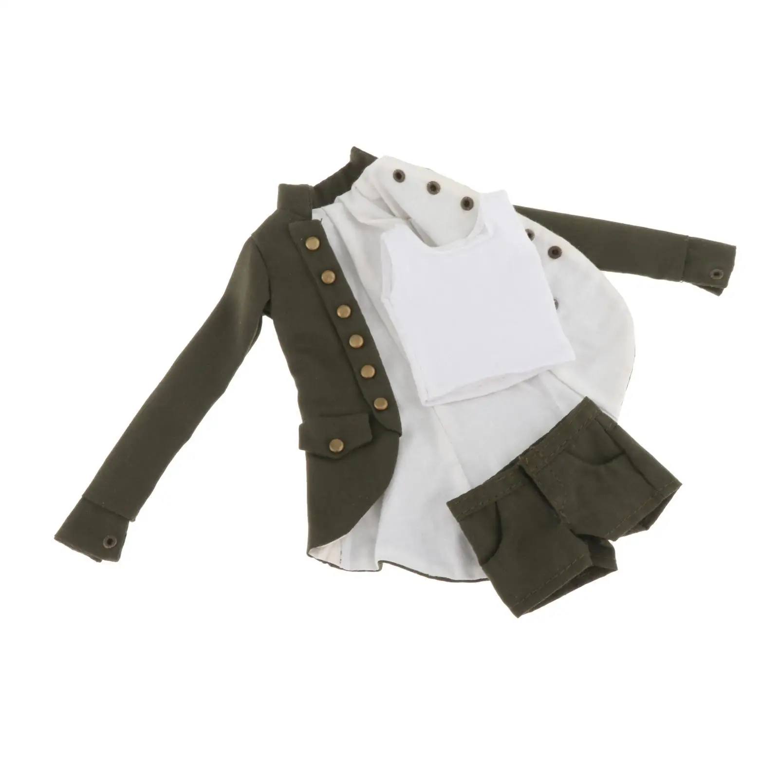 

3x 1/6 Jacket with Pants Miniature Soldier Costume for 12inch Female Figures