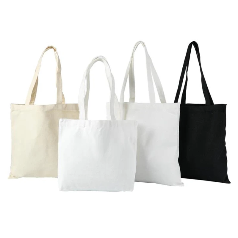

Handbag Reusable Storage Tote Bag Fashion Women Canvas Bags Solid Color Foldable Shopping Bag Girls Shoulder Bags