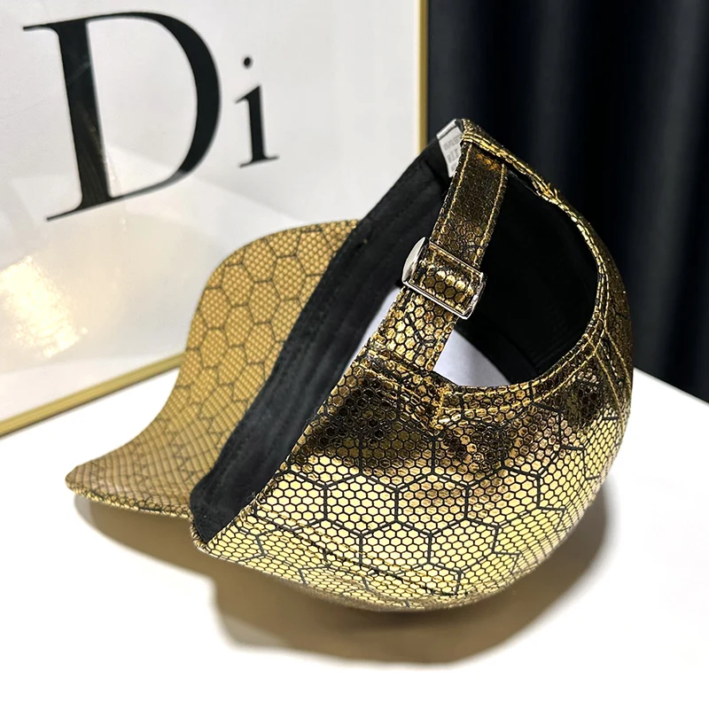 Шапка в золотистую клетку с язычком утки для мужчин и женщин новинка 2023