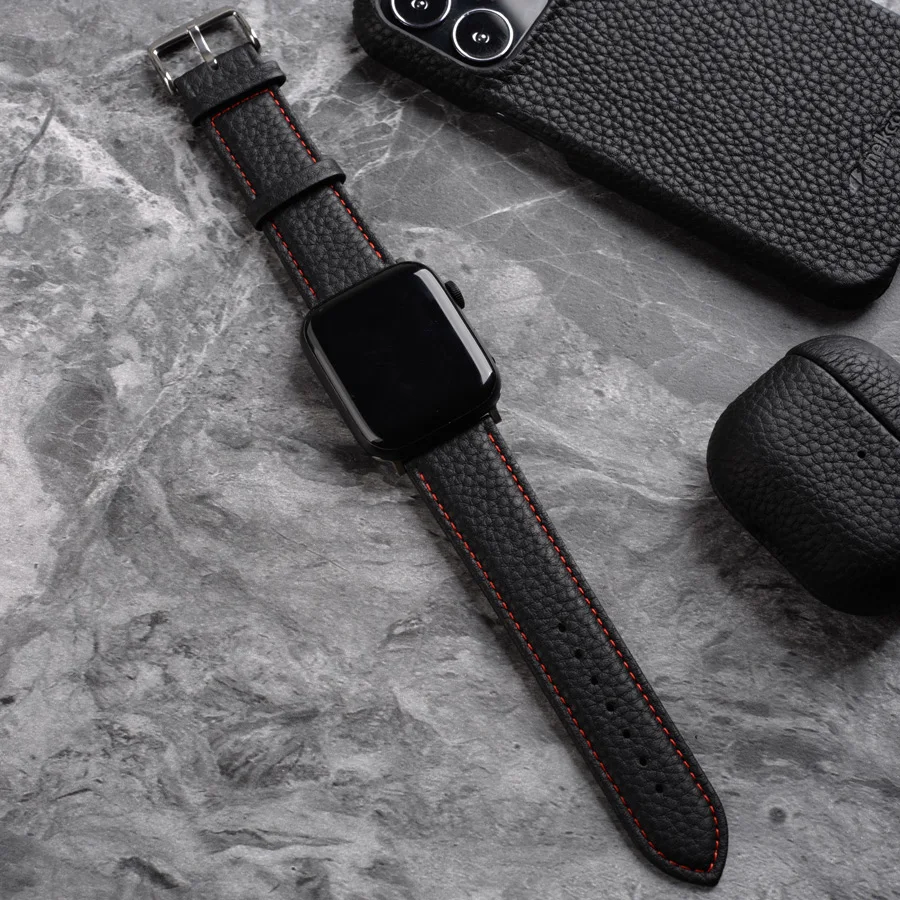 Ремешок из натуральной кожи для Apple Watch Band 45 мм 44 42 40 38 S7 S6 модные аксессуары умных