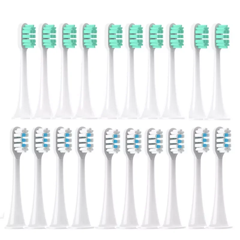 

AQ Replacement Brush Heads For xiaomi Mijia T300/T500/T700 Sonic Electric Toothbrush Soft Bristle Nozzles with Caps Sealed Pack