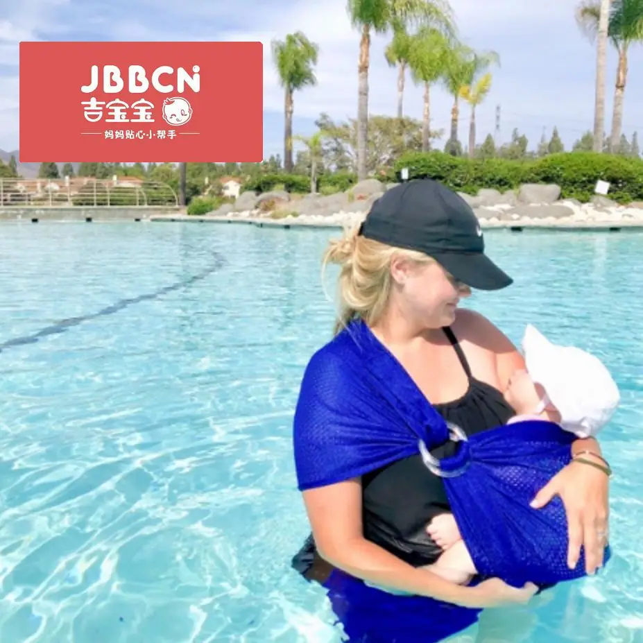 

Pool Water Sling Baby Wrap Carrier Windproof Baby Backpack Blanket Carrier Cloak Grey Funtional Summer Beach