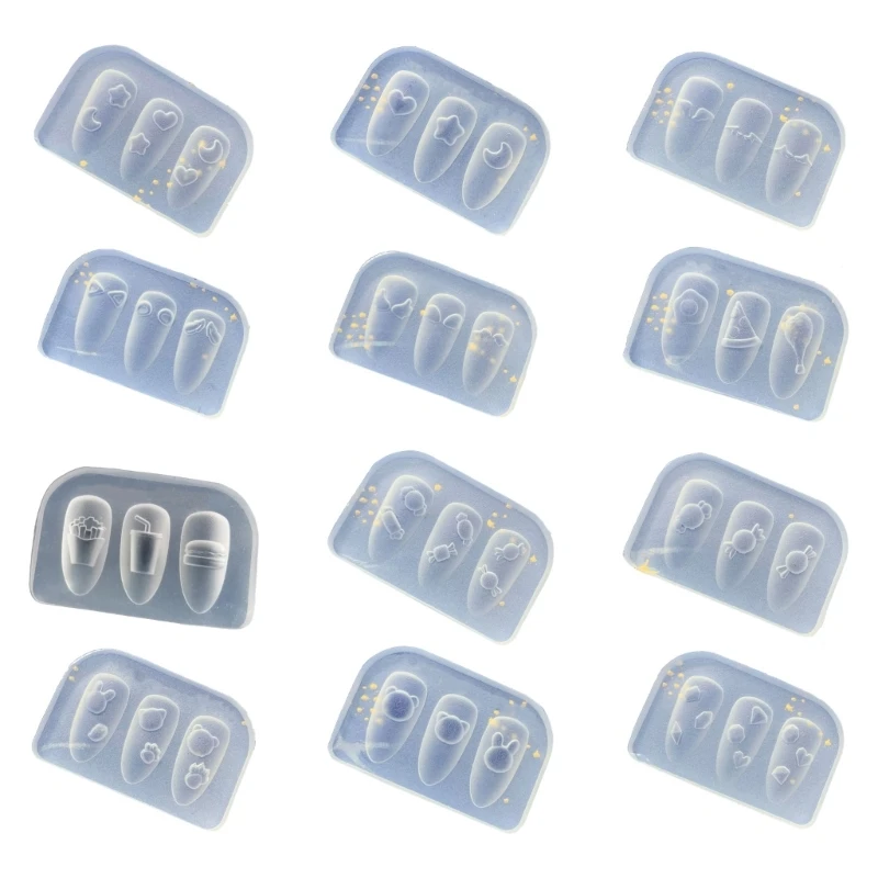 

Star Heart Moon Template Acrylic Gel Tools Resin Mold Jewelry Making Tools 124A