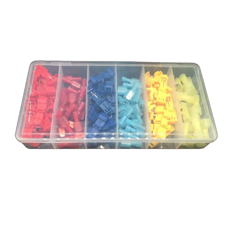 

120 PCs T type break-free main line branch clamp combination box terminal
