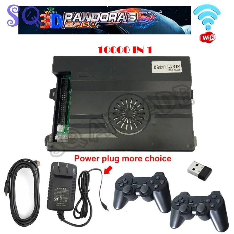 3D WiFi Pandora Saga EX2 10000 in 1 Game Box Built-in 128g Save Function Multiplayer Joysticks Arcade Game Console PCB Video