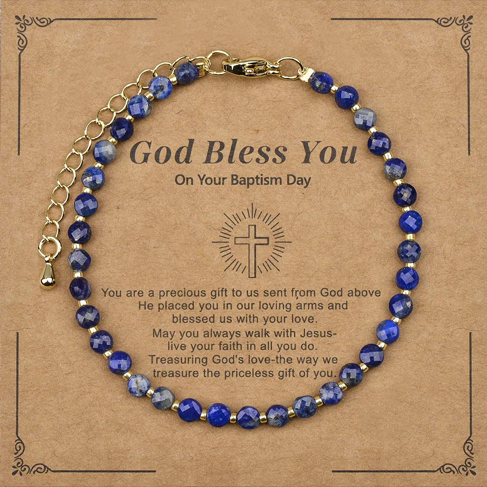 Браслет из медных монет с камнями 4 мм