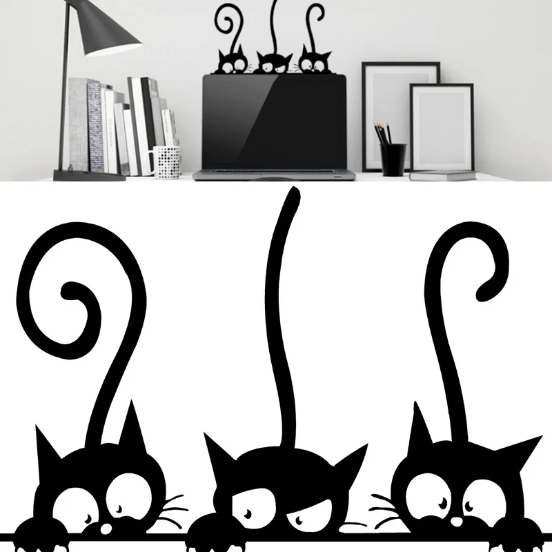 

Three Kitten Cats PVC Wall Stickers Children Room Home Wall Art Decoration