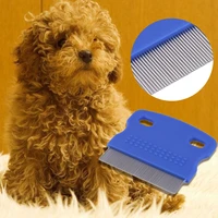 stainless steel dog eye clean care comb portable pet removing tear marks comb pet grooming comb flea removal comb for cat dog
