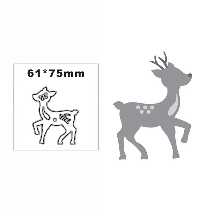 

New Assembled Sika Deer Metal Cutting Die Scrapbook Template Cutting Card Making Decorative Relief Photo Album Diy Crafts