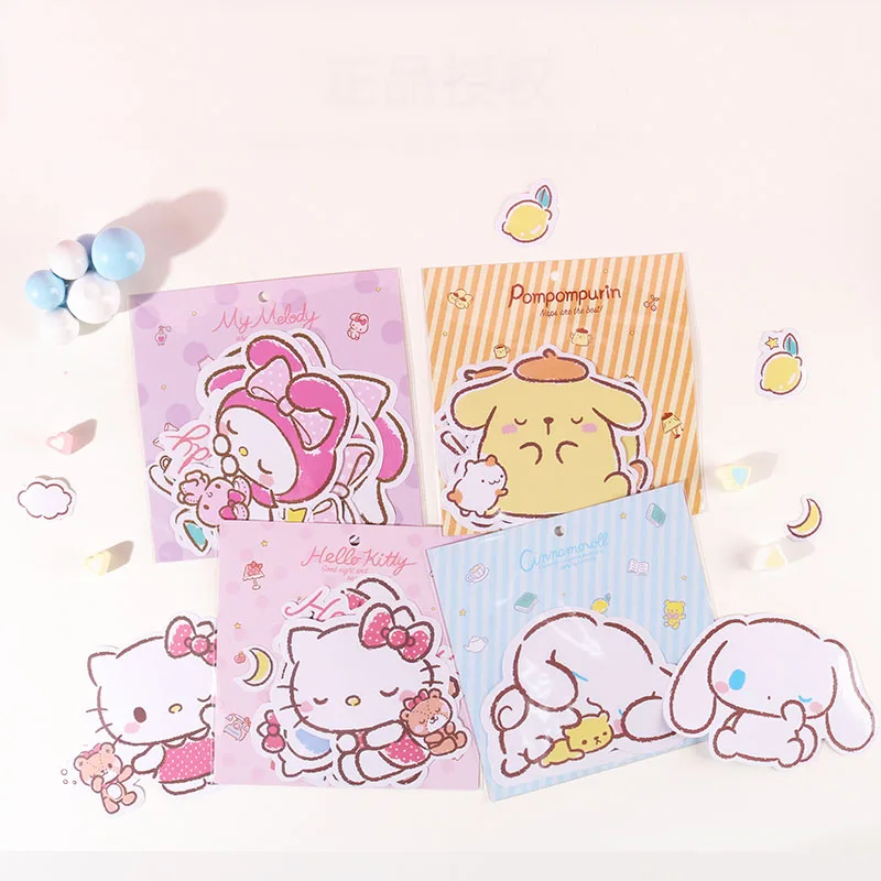 

20 шт. Kawaii Sanrioed аниме мультфильм серия mymelody Cinnamoroll Kuromi милые модные водонепроницаемые большие декоративные наклейки