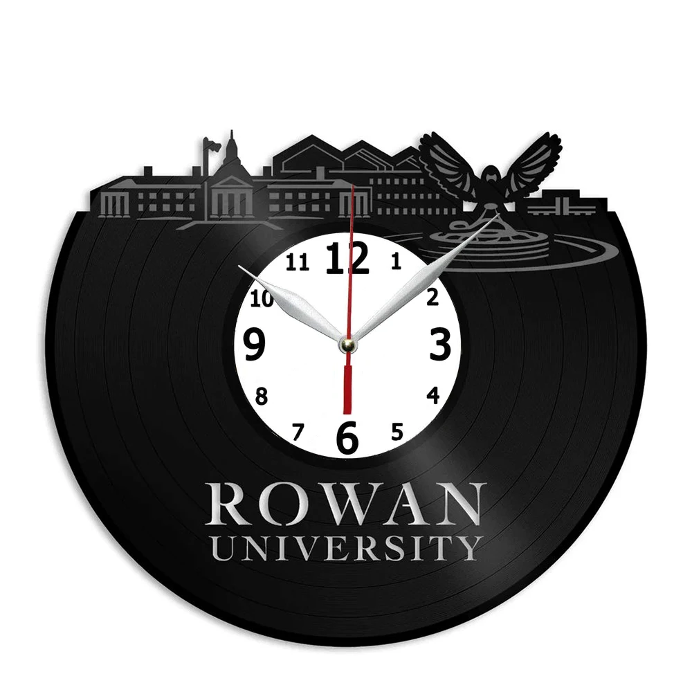 

Виниловые настенные часы Rowan University, 12 дюймов, домашний декор для комнаты, настенное искусство, подарок для друга ручной работы