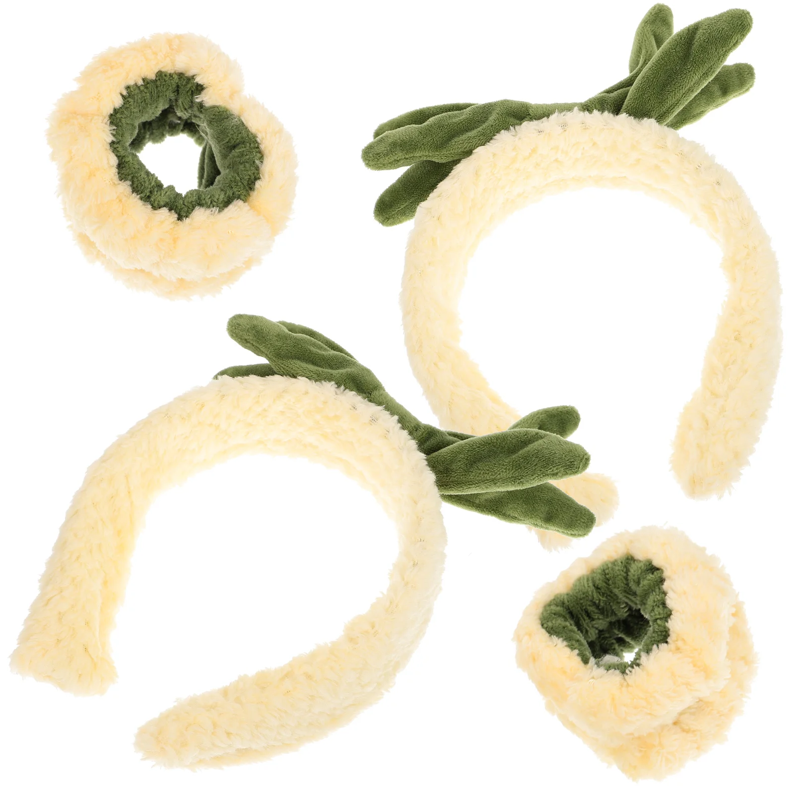 

1 Set Makeup Headband Pineapple Hairband Face Washing Headband and Wristband Set