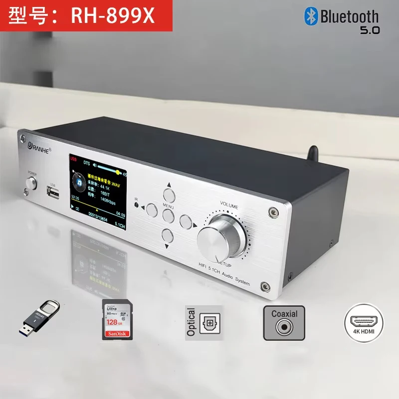Фото Аудиодекодер 5.1CH, Bluetooth 5.0, 4K60Hz, HDMI-совместимый 2.0, коммутатор, конвертер ARC, PC-USB DAC, цифровая аудиосистема DTS AC3 5.1 №2