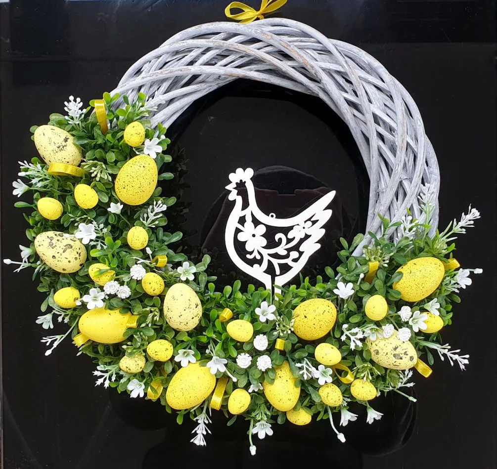 Cross-border new 2022 Easter bunny wreathe lei home decor items gift decoration |