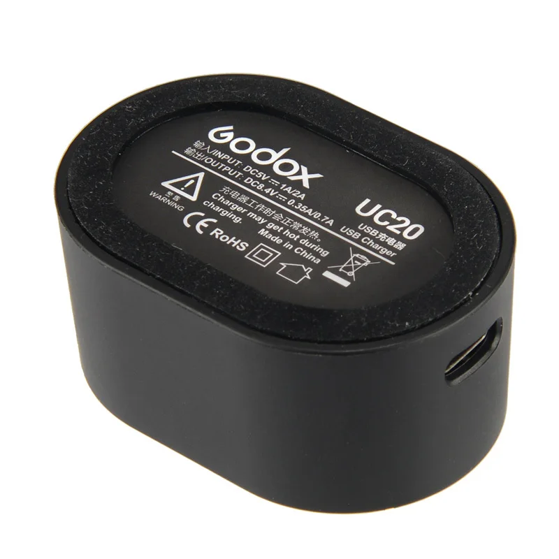 Фото Оригинальное зарядное устройство USB-вспышки UC18 UC20 UC29 для VB18 V850II V860II/VB20 V350/WB29 AD200 AD200PRO №2