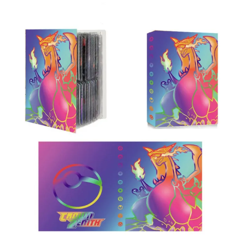 

240 Pieces Pokémon Cards Laser Album Book Map Fire Breathing Dragon Flipchart Pikachu Booklet Collectible Card Folder Toy Gift
