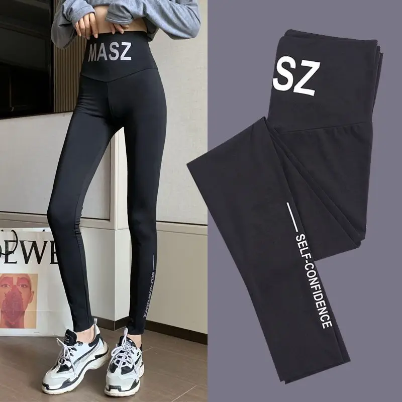 

High Waist Leggings Women Autumn Winter Shaping Thin Outer Wear Hip-lifting Cycling Yoga Pants Fitness Legging