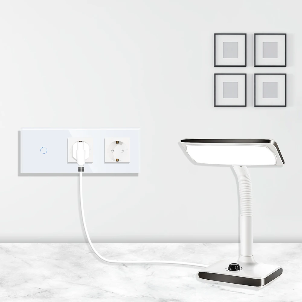 Сенсорный переключатель Bingoelec двойная розетка европейского стандарта 1/2/3