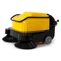 china small mobile automatic handheld push walk behind warehouse parking lot artificial turf leaf road floor sweeper