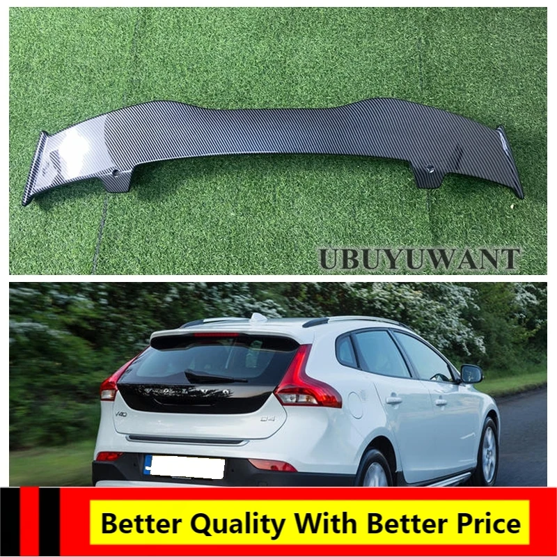 

Спойлер UBUYUWANT для Volvo V40 2013-2019, из АБС-пластика, углеродного волокна, внешний вид, крыша хэтчбека, заднее крыло, комплект кузова, аксессуары