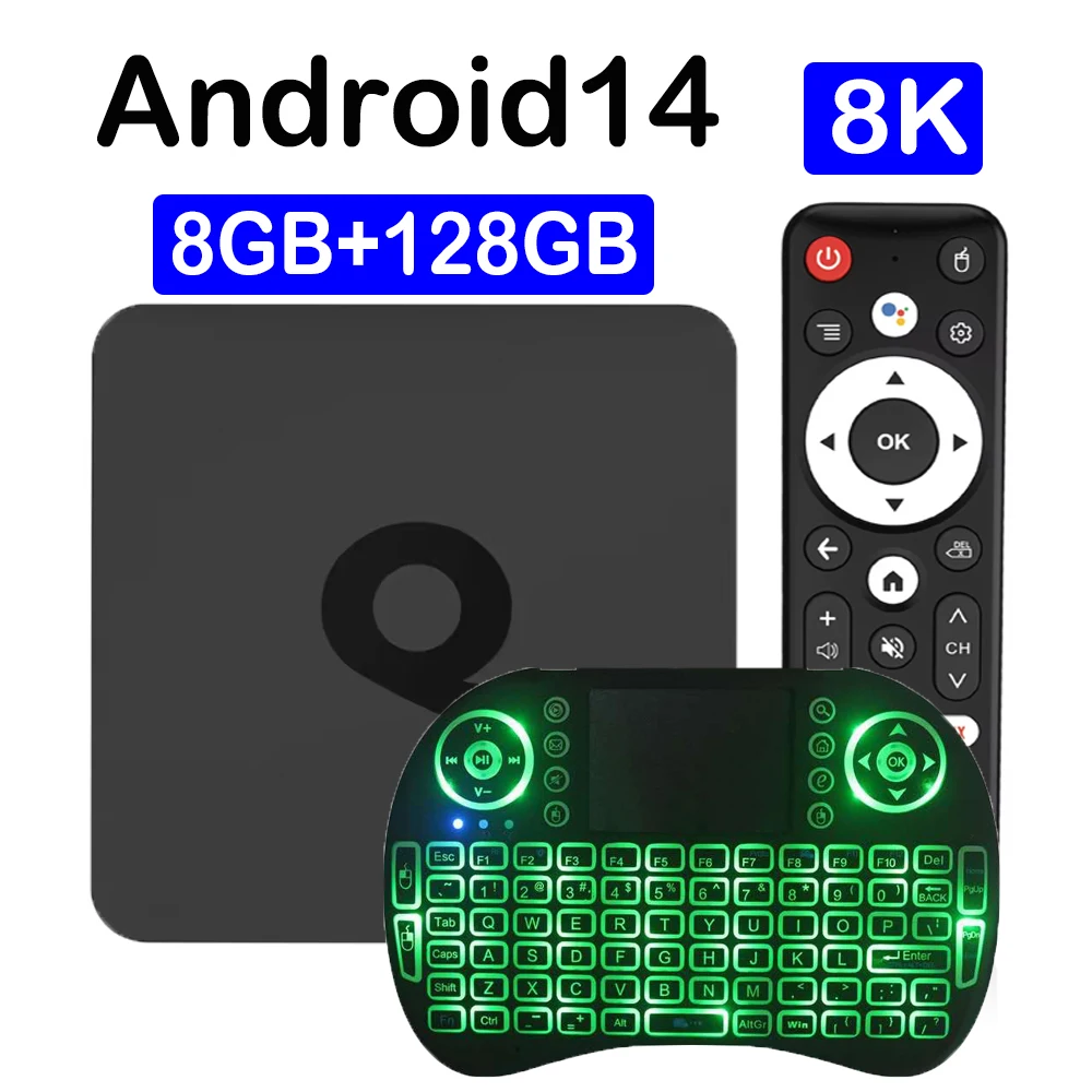 BLKJ Android 14 ТВ-приставка 8/4/2 ГБ 32/64/128