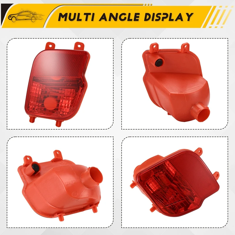 Отражающая пластина заднего бампера для Peugeot 4008 Citroen C5 AIRCROSS 2016 + предупреждающая