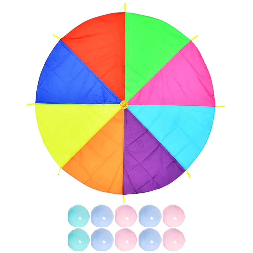

Уличный Радужный Зонт диаметром 2 м, Парашютная игрушка, прыгающий мешок, детская игра, школьная игра-головоломка, реквизит