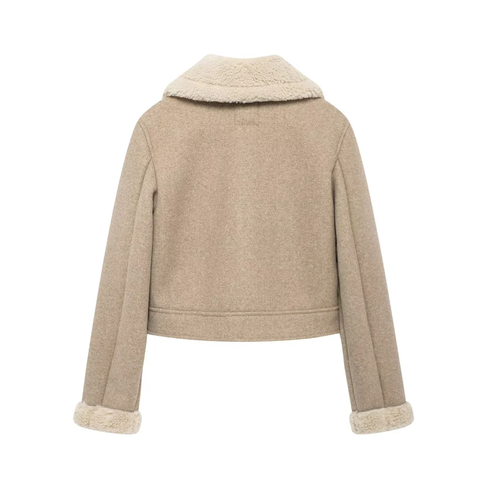 Новая осенне-зимняя модная повседневная женская одежда с лацканами шерстяная