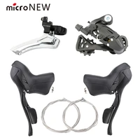 micronew road bike dual lever 2x10 speed 3x10 shifter 7 8 9 10 speed shifter bike shifter kit for shimano