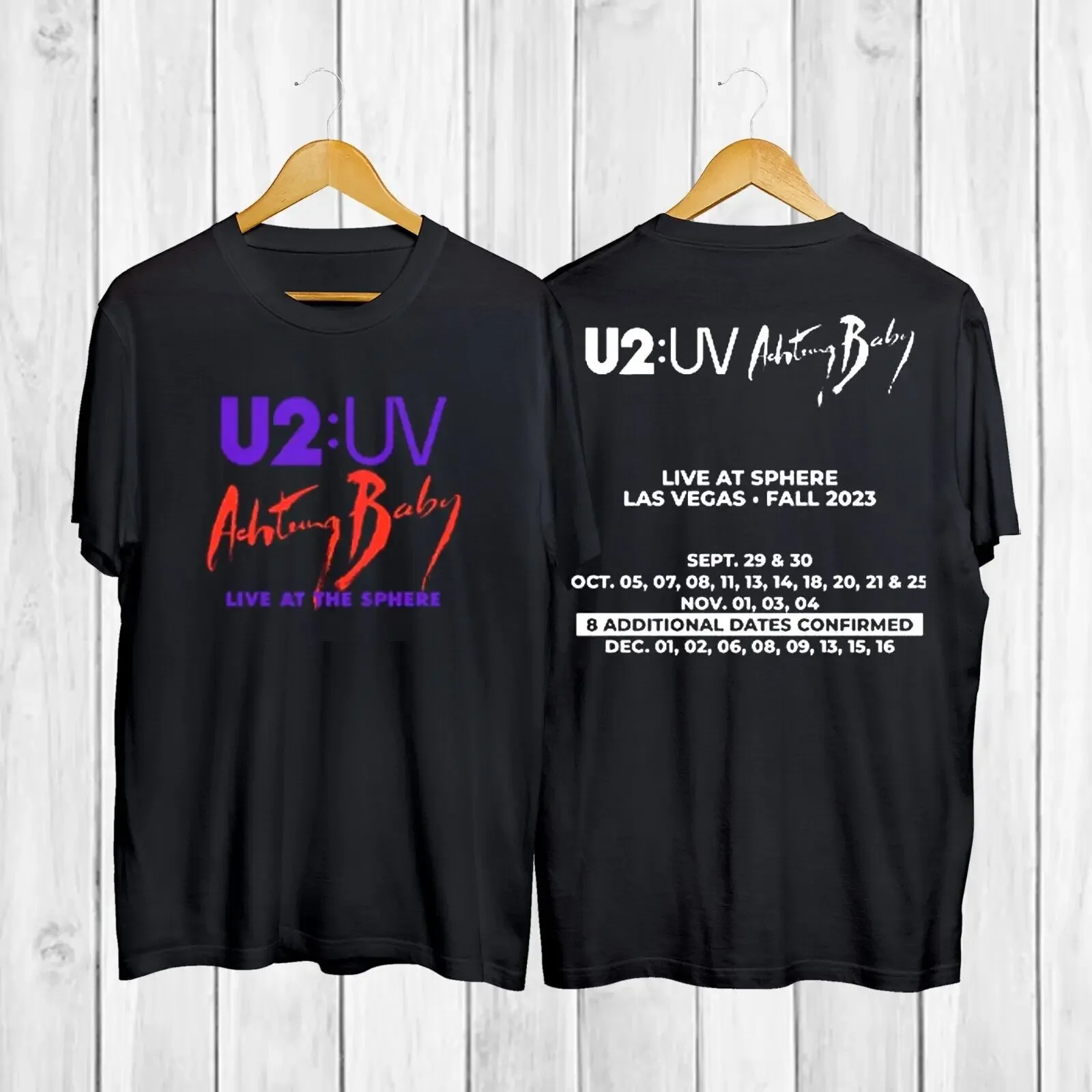 Осенняя рубашка 2023 рок-группы U2 Детская футболка Achtung Live At сферическая Band