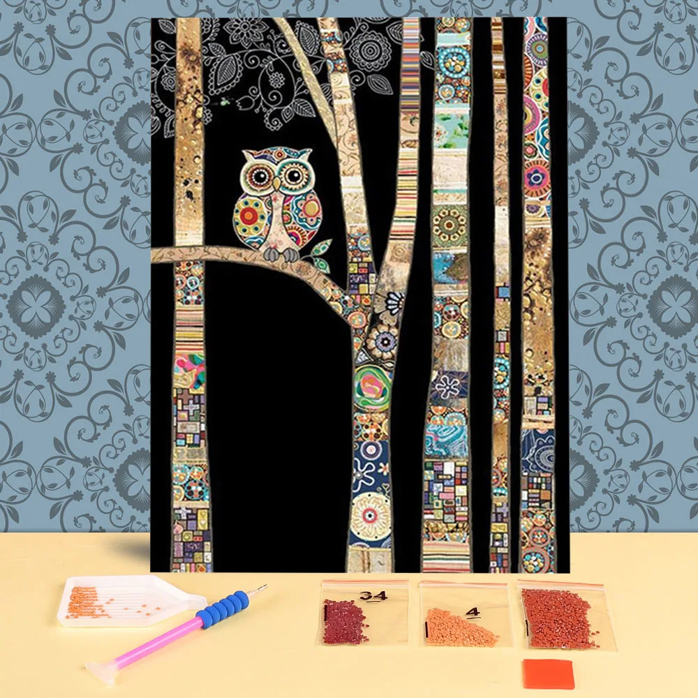 

Кот птица мультфильм Животные DIY 5D полная картина мозаика вышивка набор домашний Декор Рождественский подарок для детей