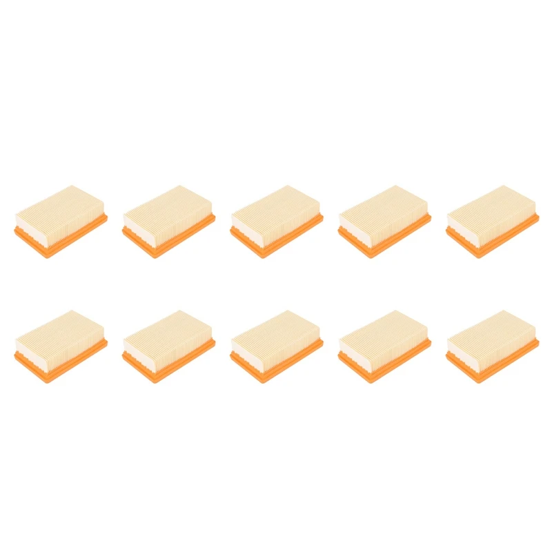 

10X Vacuum Cleaner Filter Replacement For KARCHER Flat-Pleated MV4 MV5 MV6 WD4 WD5 WD6 P PREMIUM WD5