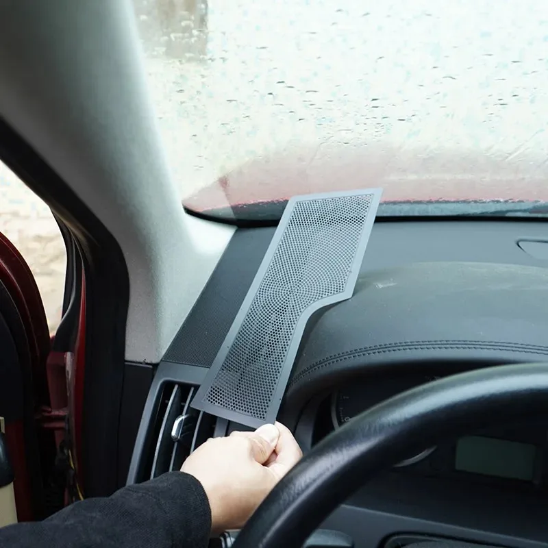 Фото Для Land Rover Freelander 2 2007-2015, черный алюминиевый сплав, приборная панель автомобиля, обе стороны, крышка динамика, отделка салона, автомобильные аксессуары №1