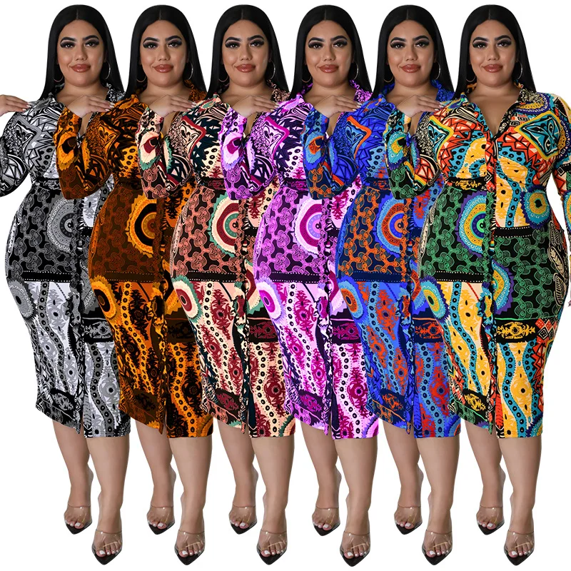 Plus Size Print Sexy Bodycon Dress for Women V Neck Long Sleeve Fashion Vestidos Office Lady Night Party Club Robes 5XL Outfits