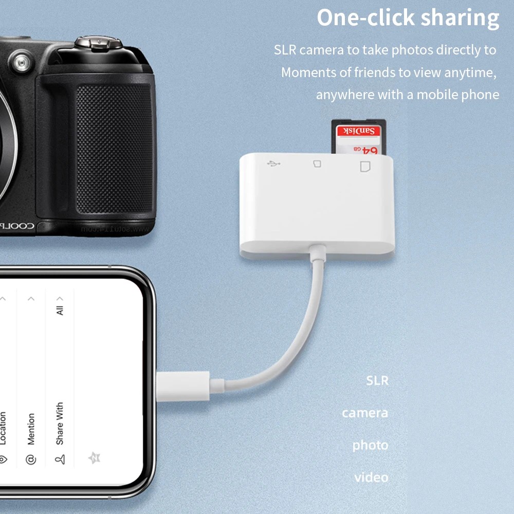Адаптер USB Type C TISHRIC устройство для чтения карт памяти TF SD Macbook Samsung Huawei XiaoMi