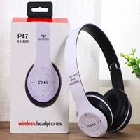 wireless bluetooth headphones for p47 noise cancelling headset music sport deep bass earphone hands free with mic