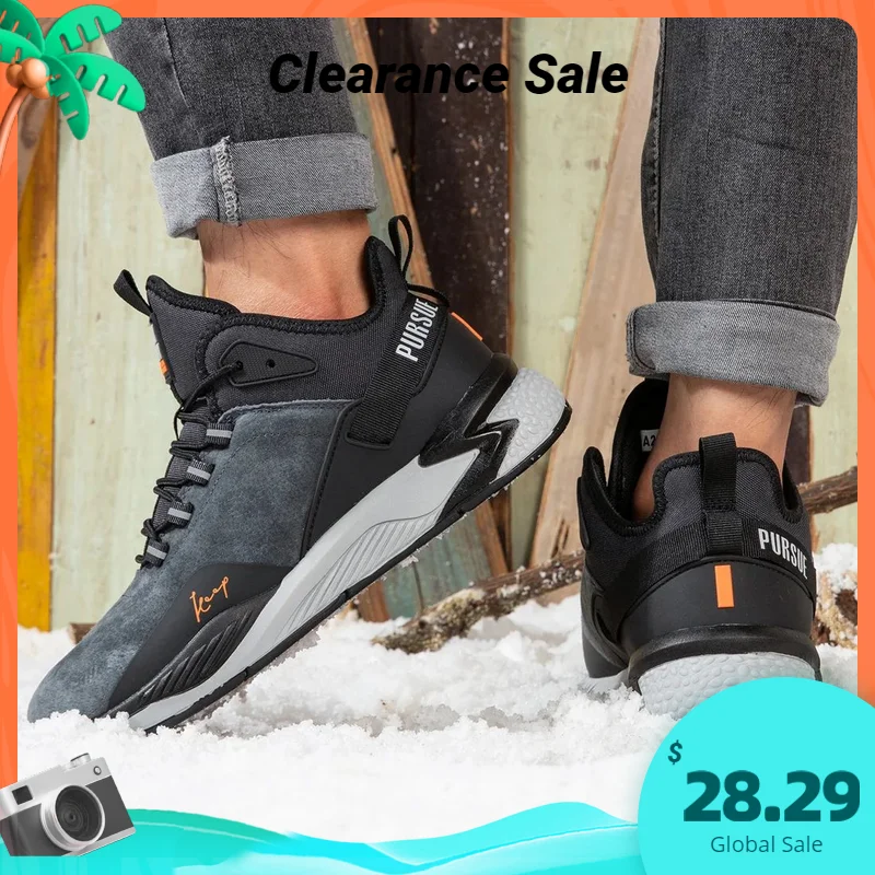 Baasploa 2023 мужские зимние теплые хлопковые туфли водонепроницаемые Нескользящие