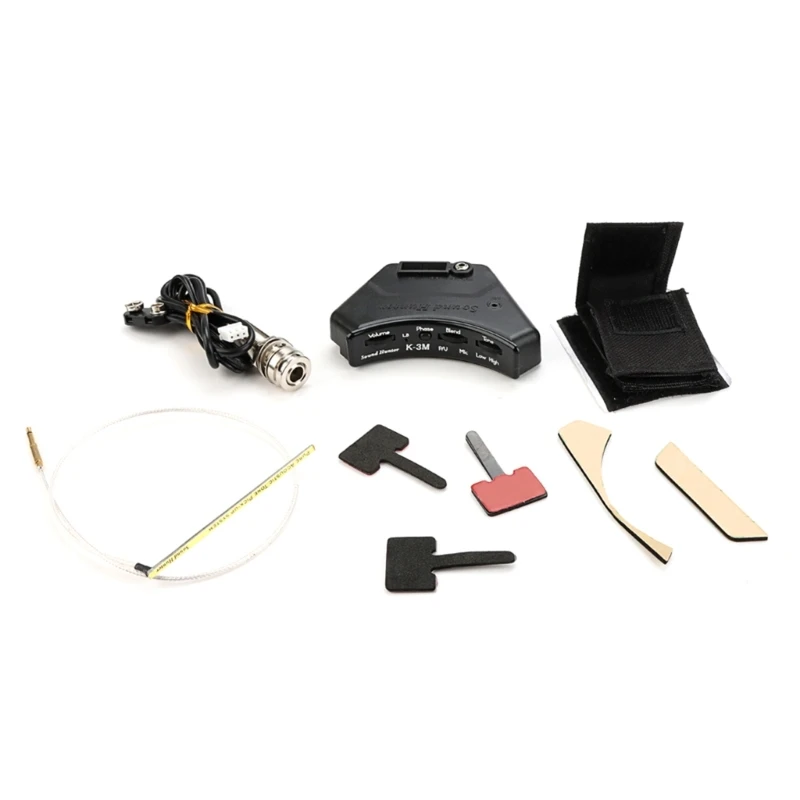 

Acoustic Guitar Pickups Equalizer Soundhole Piezo Pickup Adjustment Parts Guitar Sound Hole Accessories Pickup Set Black