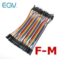 40pcs 10cm 2 54mm 1pin 1p 1p male to female jumper wire dupont cable for arduino