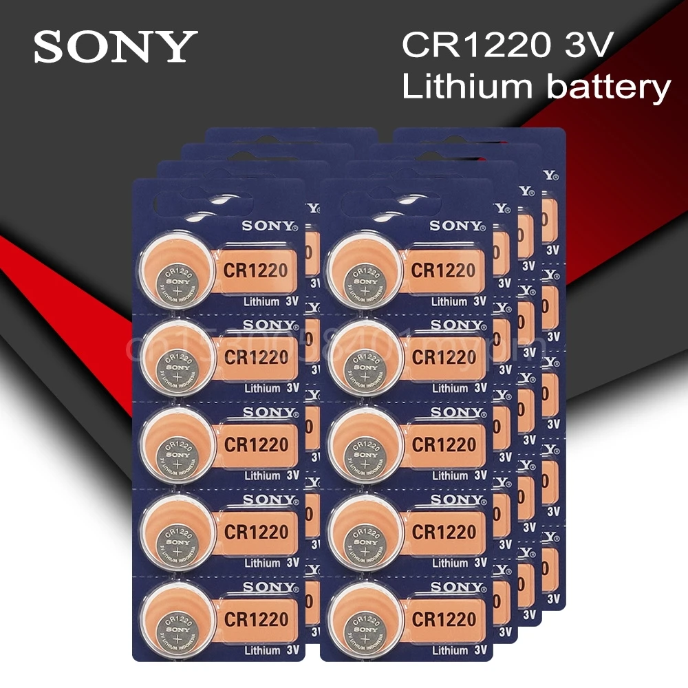 

SONY CR1220 Button Cell Batteries CR 1220 3V Lithium Coin Battery BR1220 DL1220 ECR1220 LM1220 for Watch Remote Key