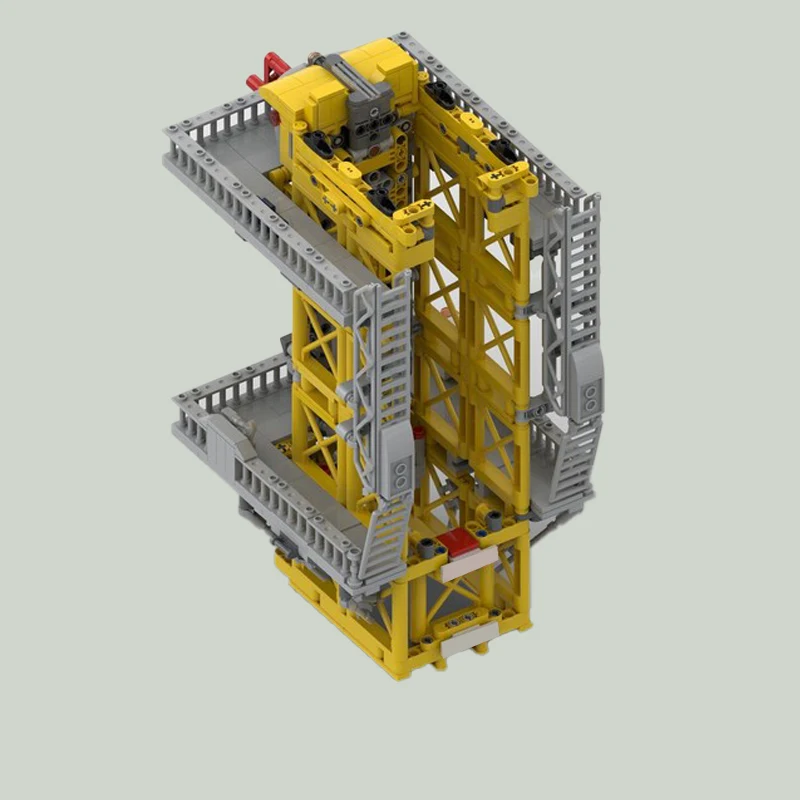 Фото Новый набор строительных блоков MOC City Engineering Series: Мобильный башенный кран на пьедестале, модель для сборки, креативные детские игрушки, подарки №5