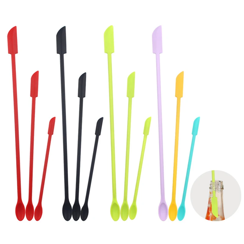 

Новинка, креативный набор шпателей с силиконовыми наконечниками, удлиненная Косметическая мини-трубка для бутылок с джемом, шпатель с двум...