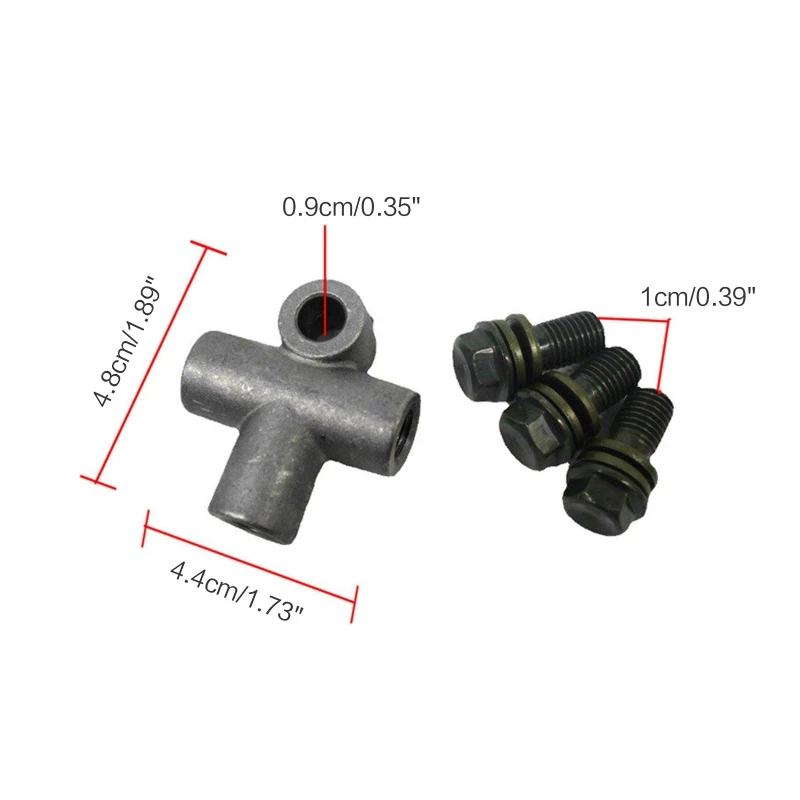 QM82 3-ходовой гидравлический тормозной шланг адаптер банджо разветвитель
